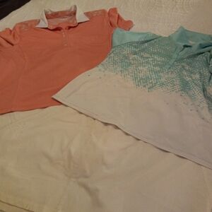 Skort and two golf shirts